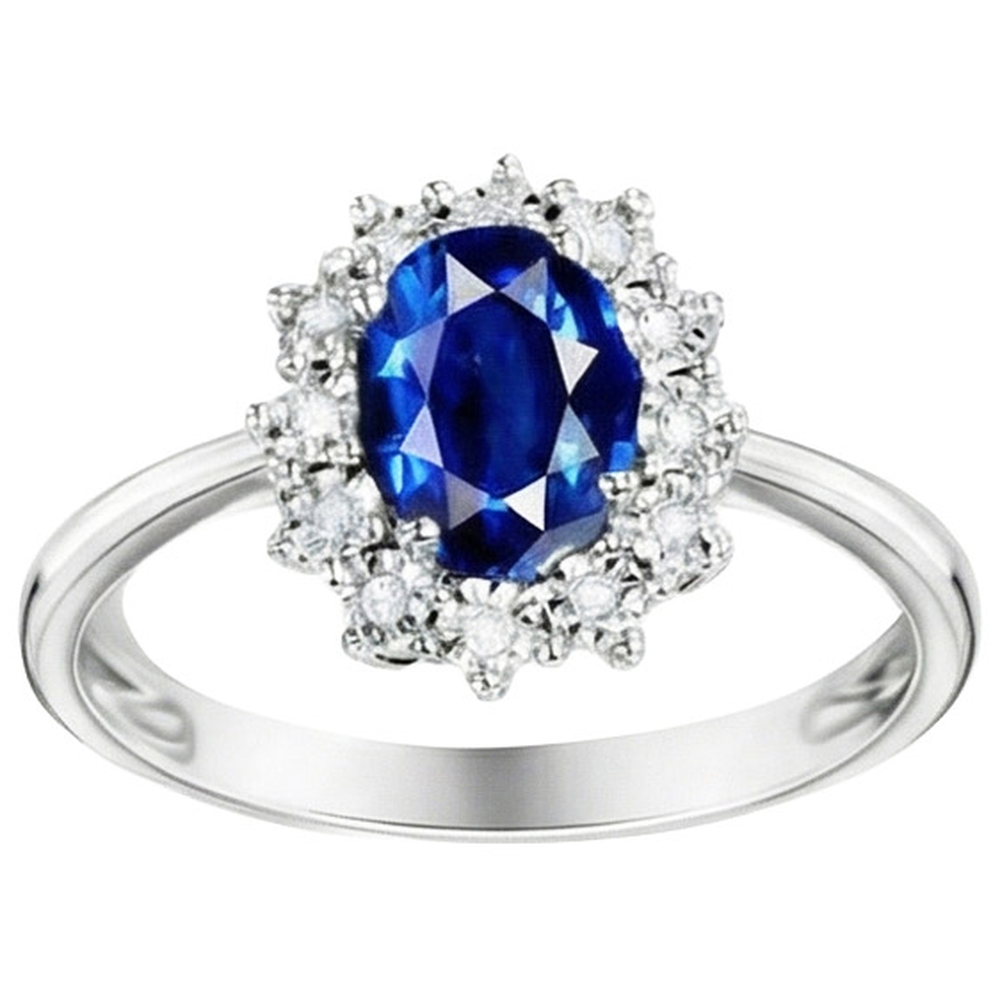 echter oval diamant 4Karat ring Vorderansicht