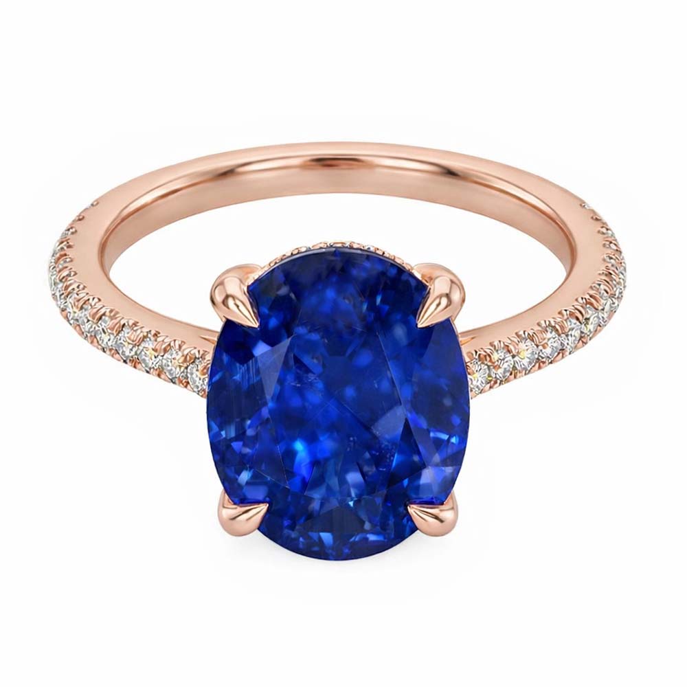 echter oval diamant 3.50Karat ring Detailansicht