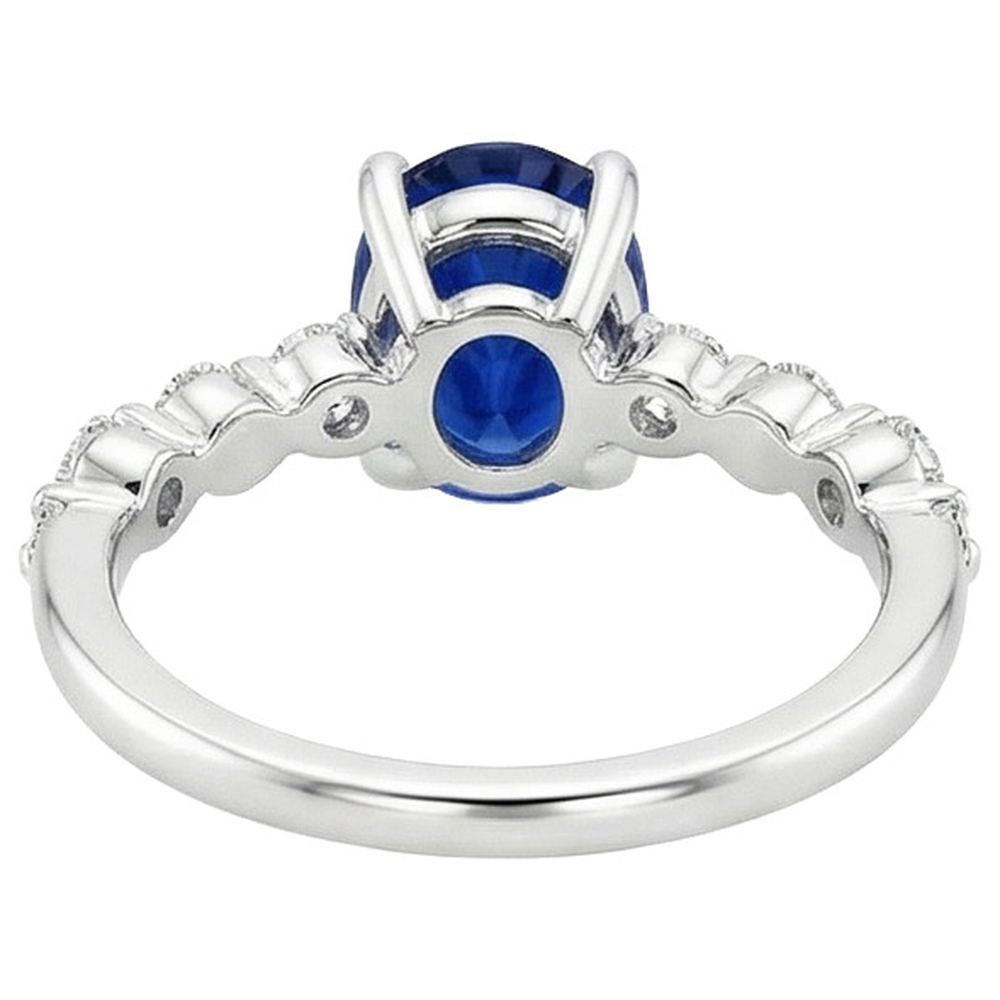 echter oval diamant 5Karat ring Detailansicht