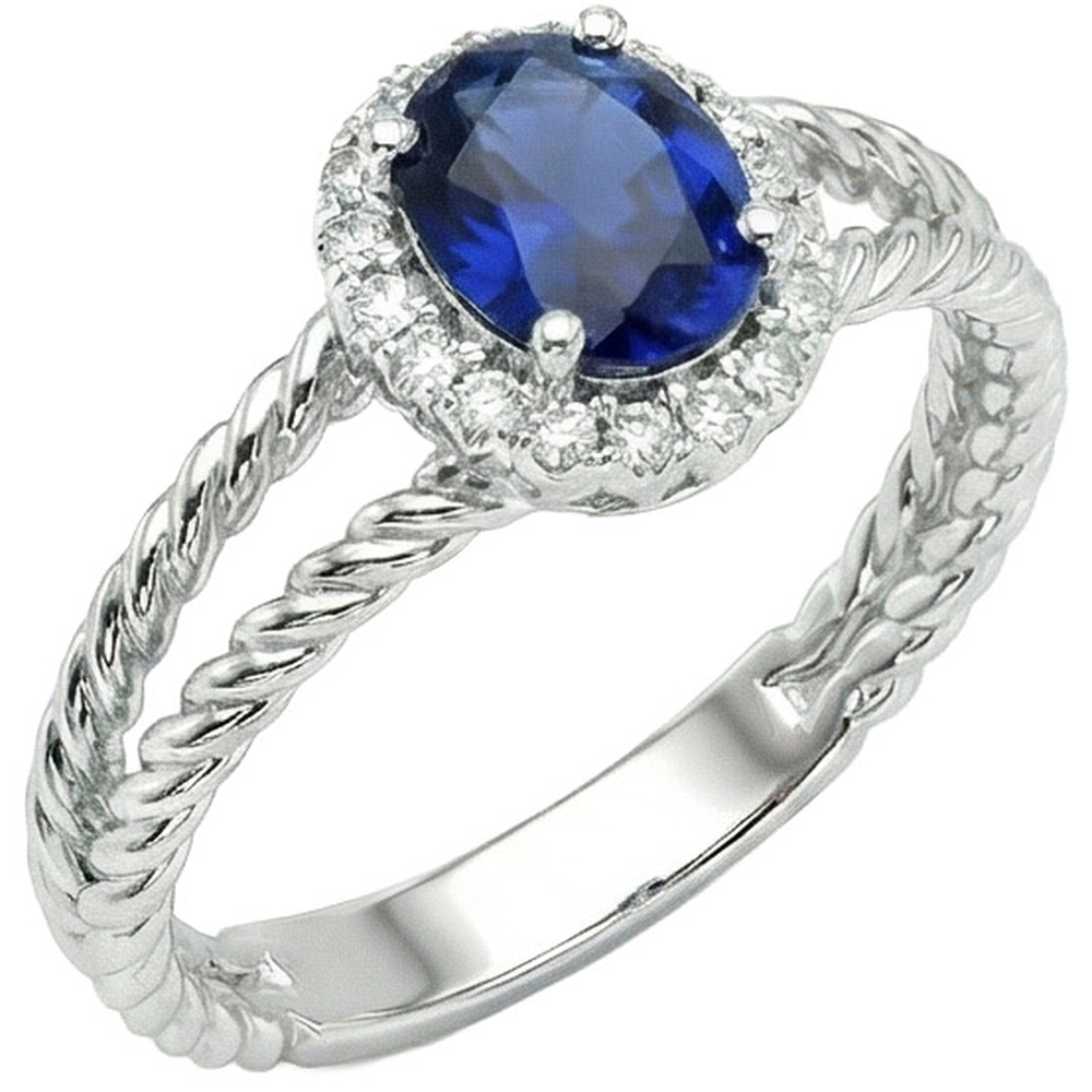 echter oval diamant 1.55Karat ring Detailansicht