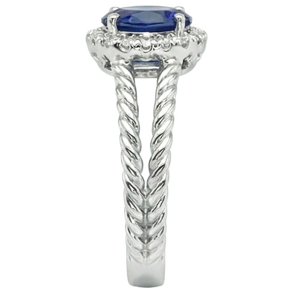 echter oval diamant 1.55Karat ring Draufsicht