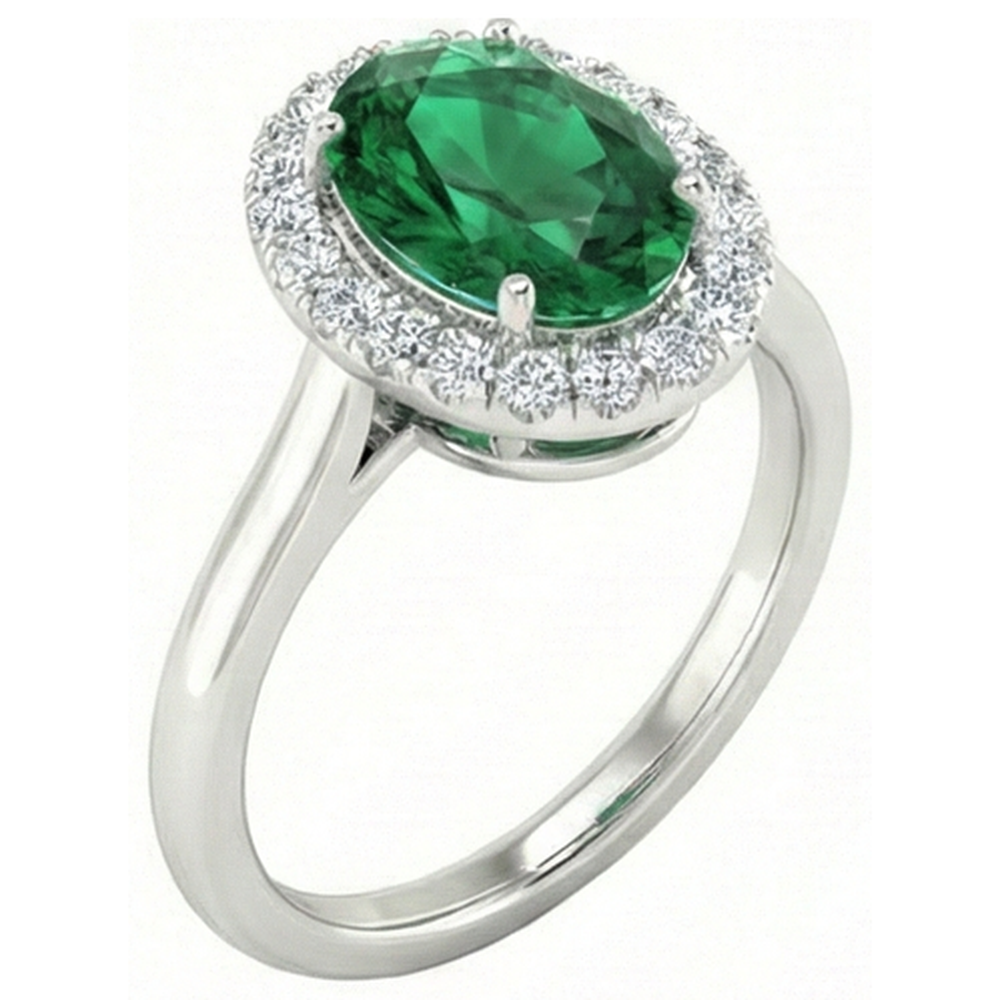 echter oval diamant 4.50Karat ring Detailansicht
