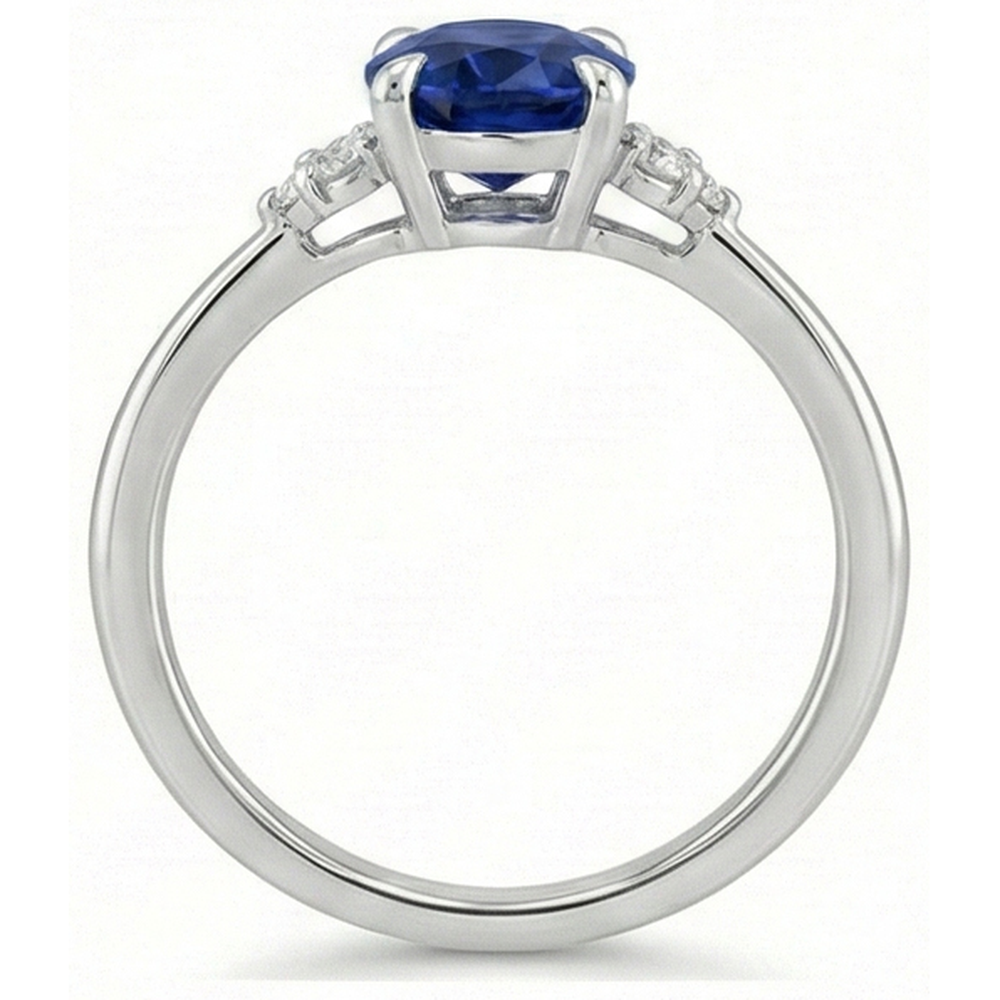 echter oval diamant 3Karat ring Detailansicht