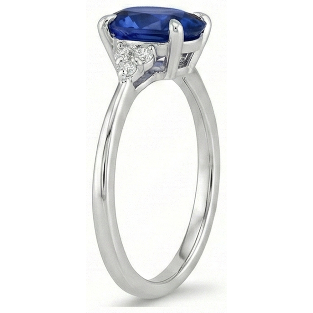 echter oval diamant 3Karat ring Profilansicht