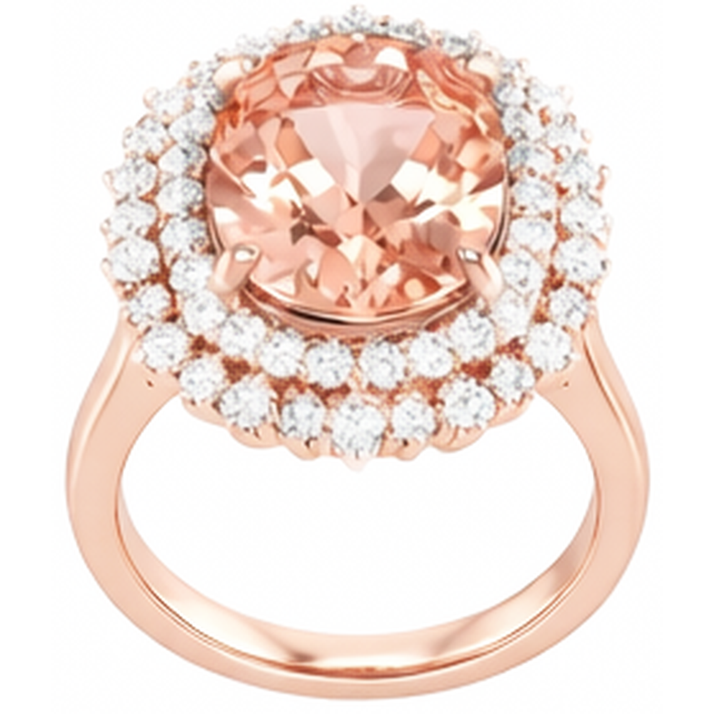 echter oval morganit 13.50Karat ring Draufsicht