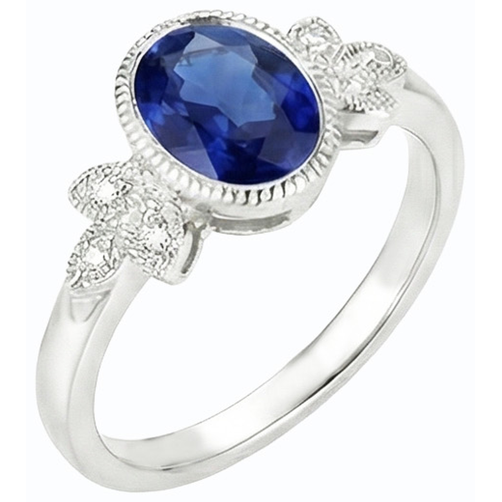 echter oval diamant 3Karat ring Detailansicht