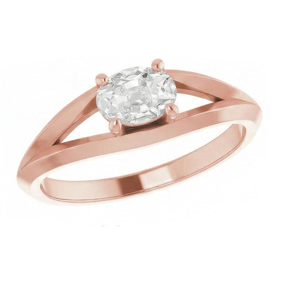 echter oval diamant 3Karat ring Seitenansicht