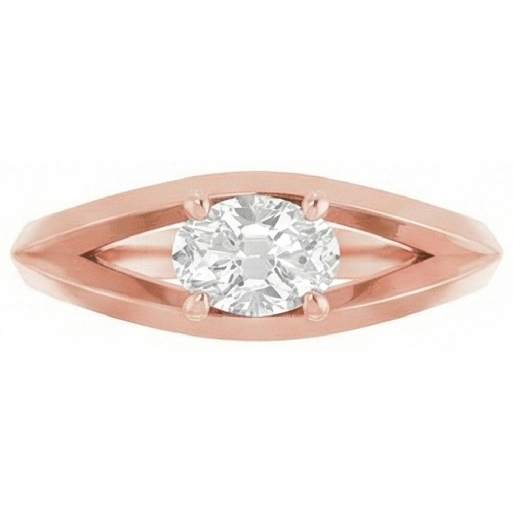 echter oval diamant 3Karat ring Detailansicht