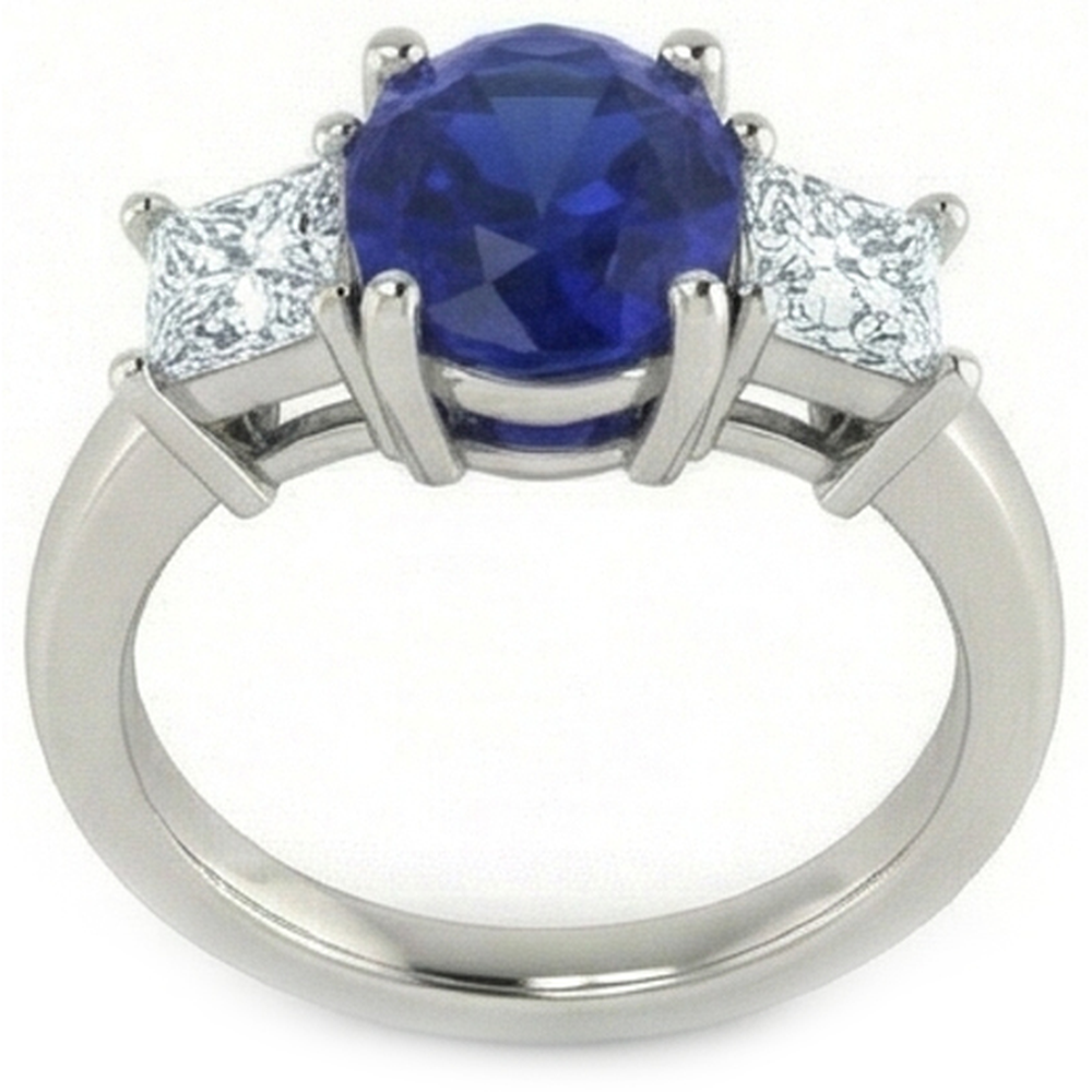 echter princess diamant 1.25Karat ring Detailansicht