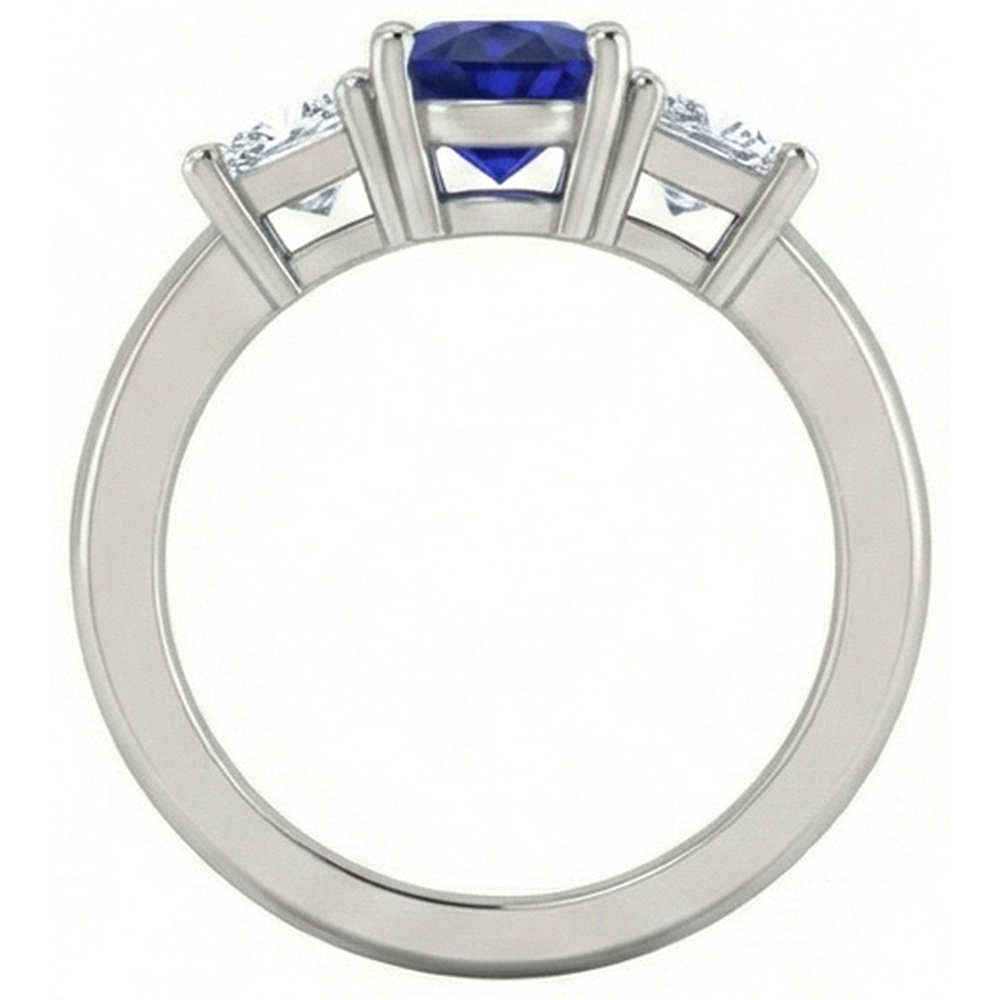 echter princess diamant 1.25Karat ring Profilansicht