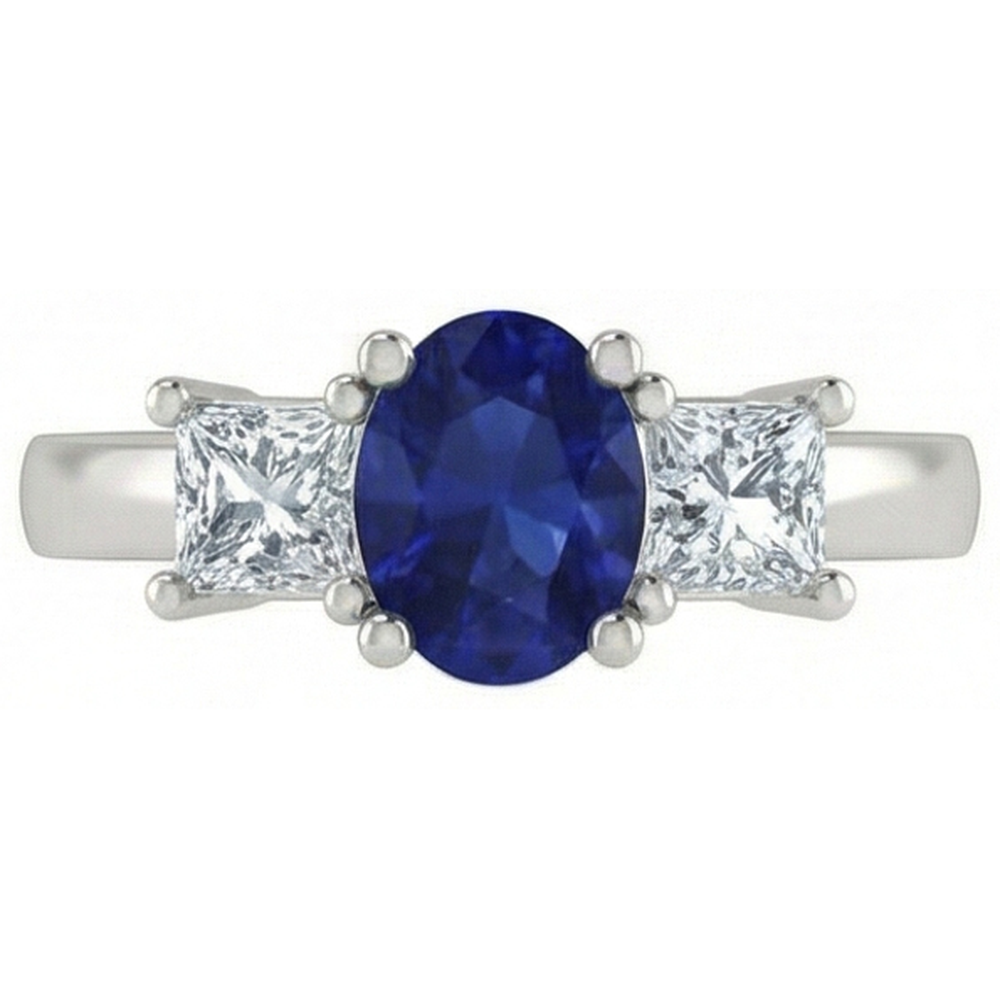 echter princess diamant 1.25Karat ring Seitenansicht