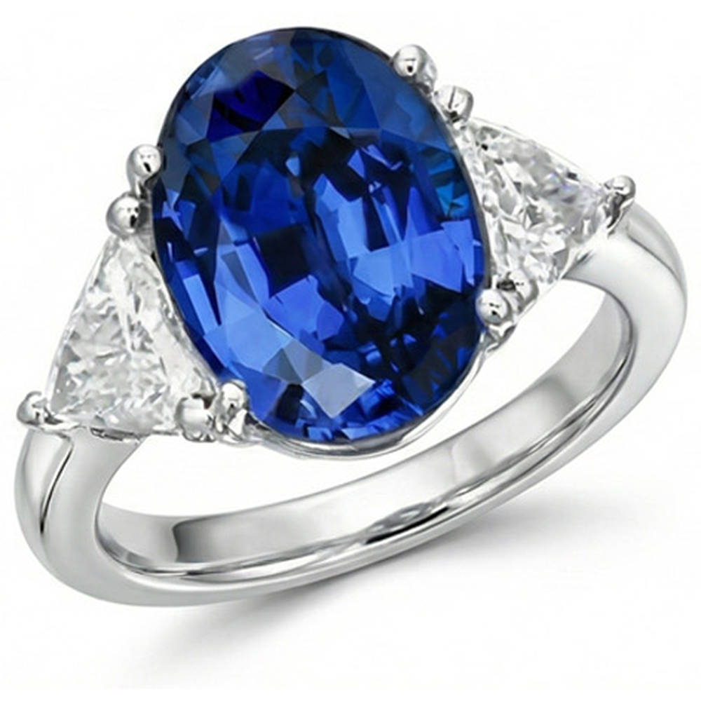 echter oval diamant 3.50Karat ring Seitenansicht
