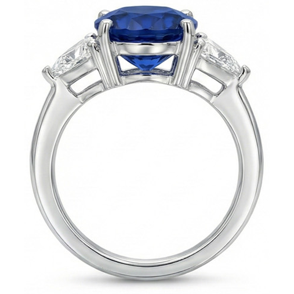 echter oval diamant 3.50Karat ring auf Weiß