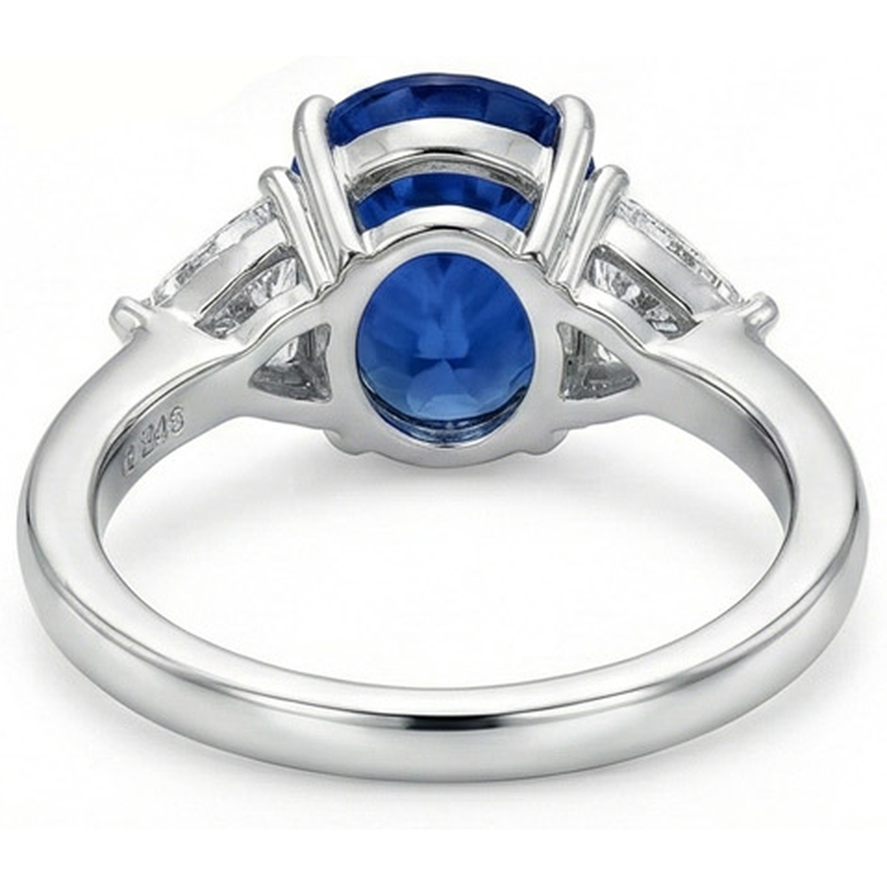 echter oval diamant 3.50Karat ring mit Diamantbesatz