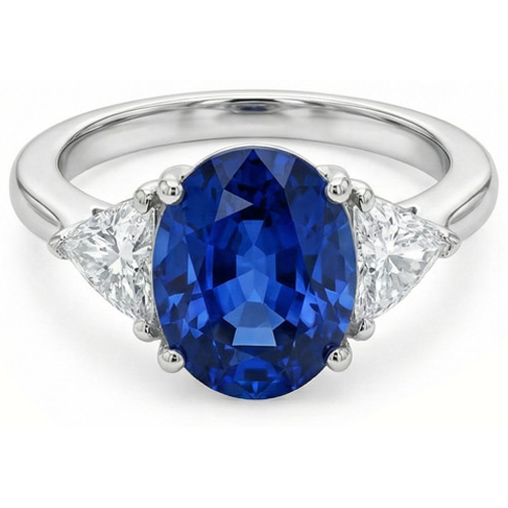 echter oval diamant 3.50Karat ring Detailansicht