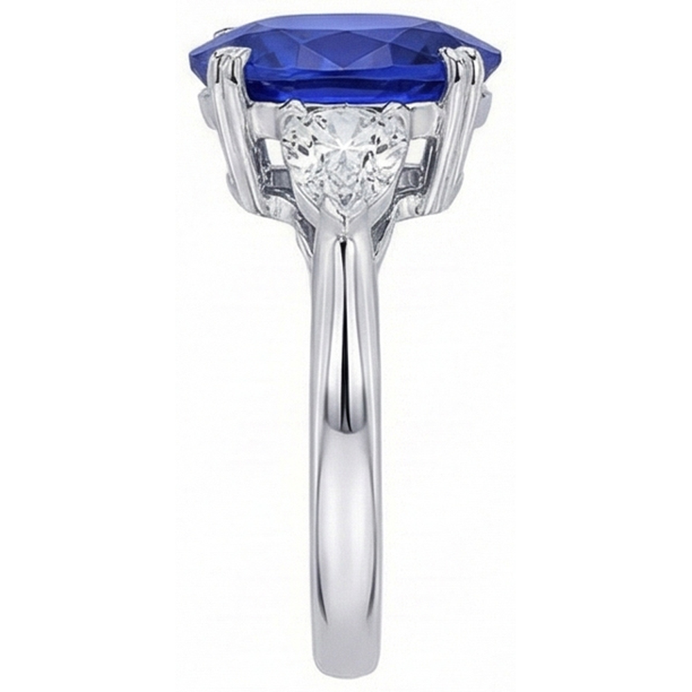 echter oval diamant 4.50Karat ring Seitenansicht