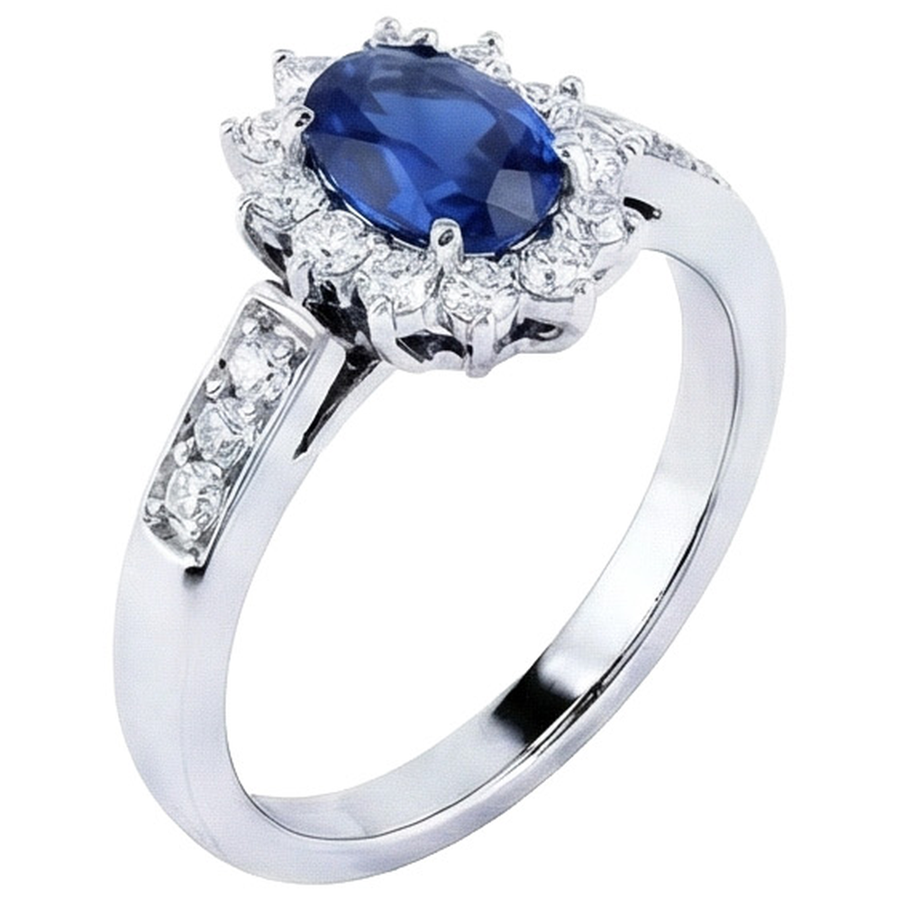 echter oval diamant 2.50Karat ring Vorderansicht