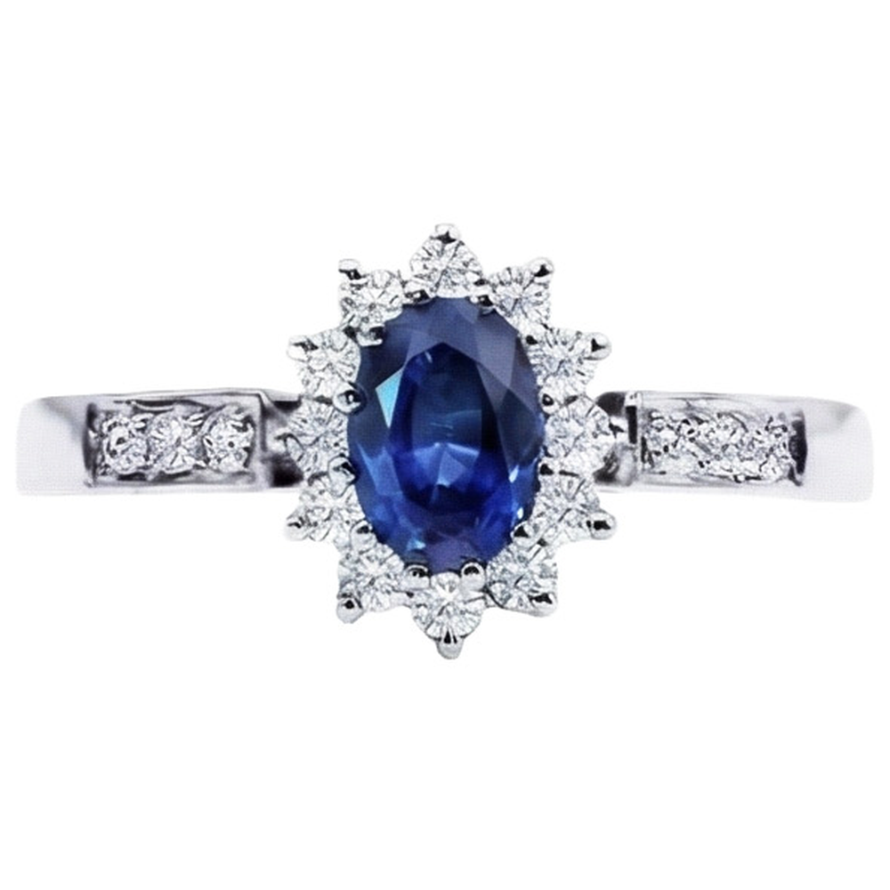 echter oval diamant 2.50Karat ring Seitenansicht