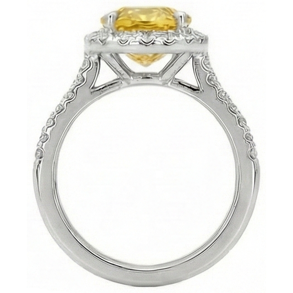 echter oval saphir 3.5Karat ring Detailansicht