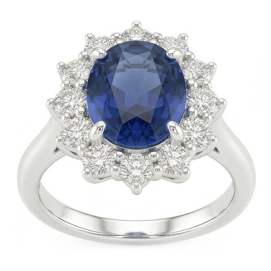 echter oval diamant 1.55Karat ring Vorderansicht