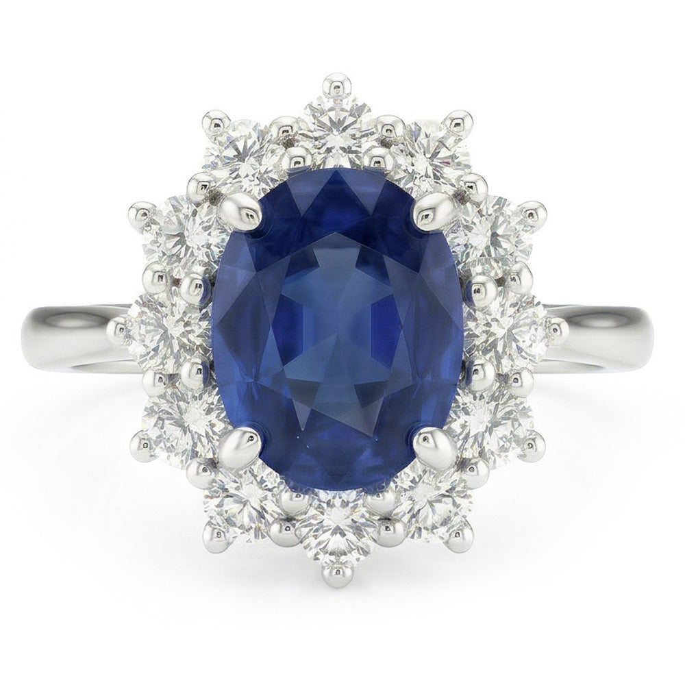 echter oval diamant 1.55Karat ring Detailansicht