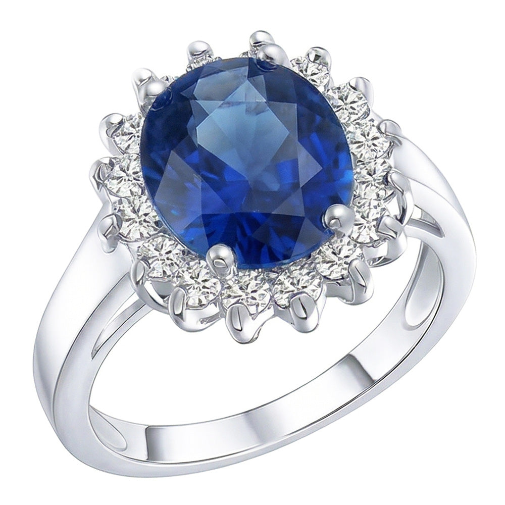 echter oval diamant 3.50Karat ring Vorderansicht