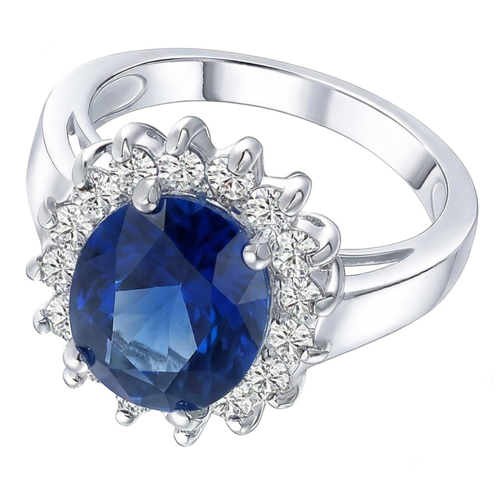 echter oval diamant 3.50Karat ring Detailansicht
