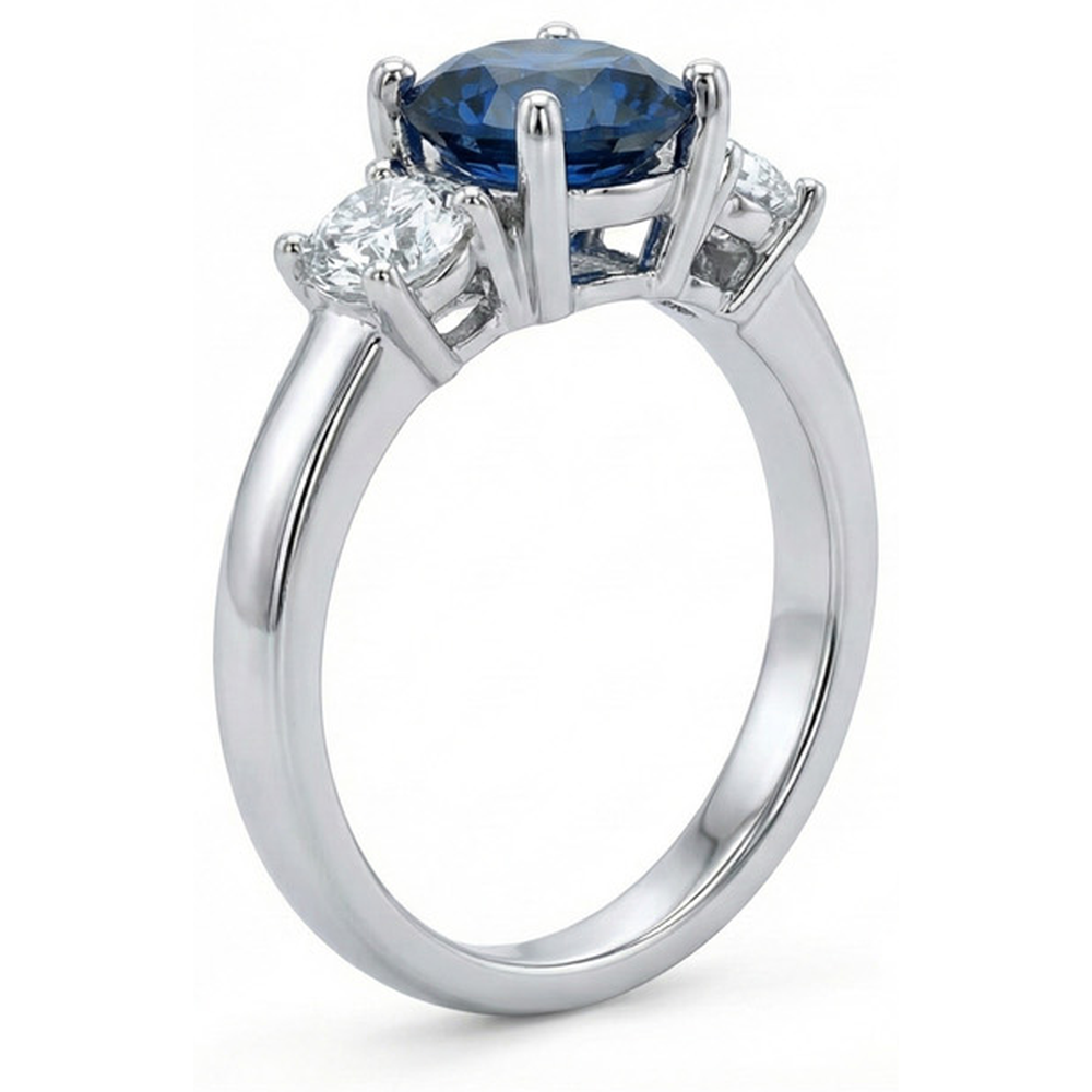 echter round diamant 4Karat ring Draufsicht
