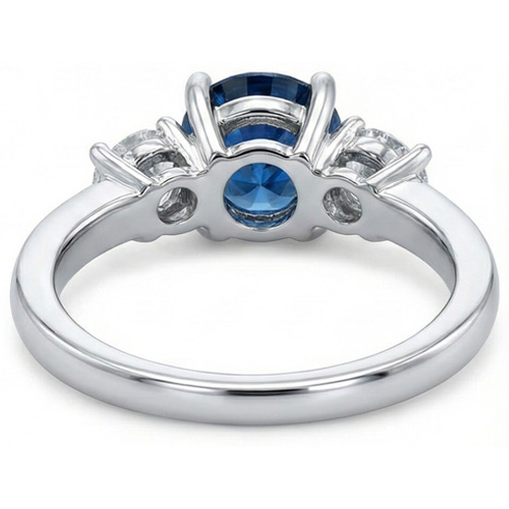 echter round diamant 4Karat ring auf Weiß