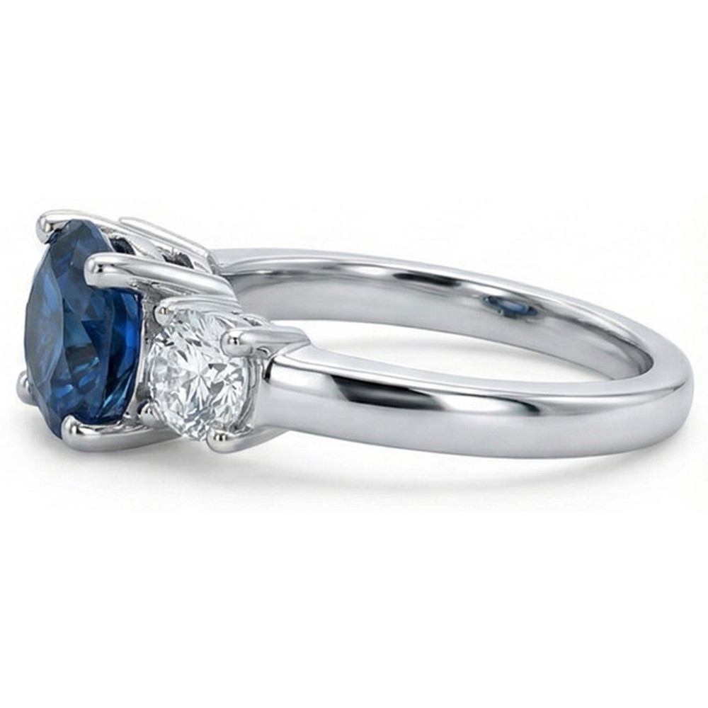 echter round diamant 4Karat ring Detailansicht
