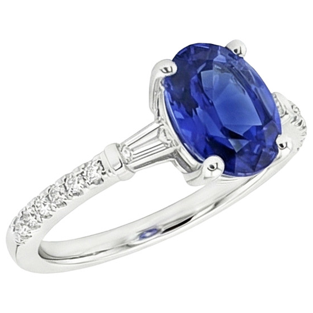 echter oval diamant 3Karat ring Detailansicht