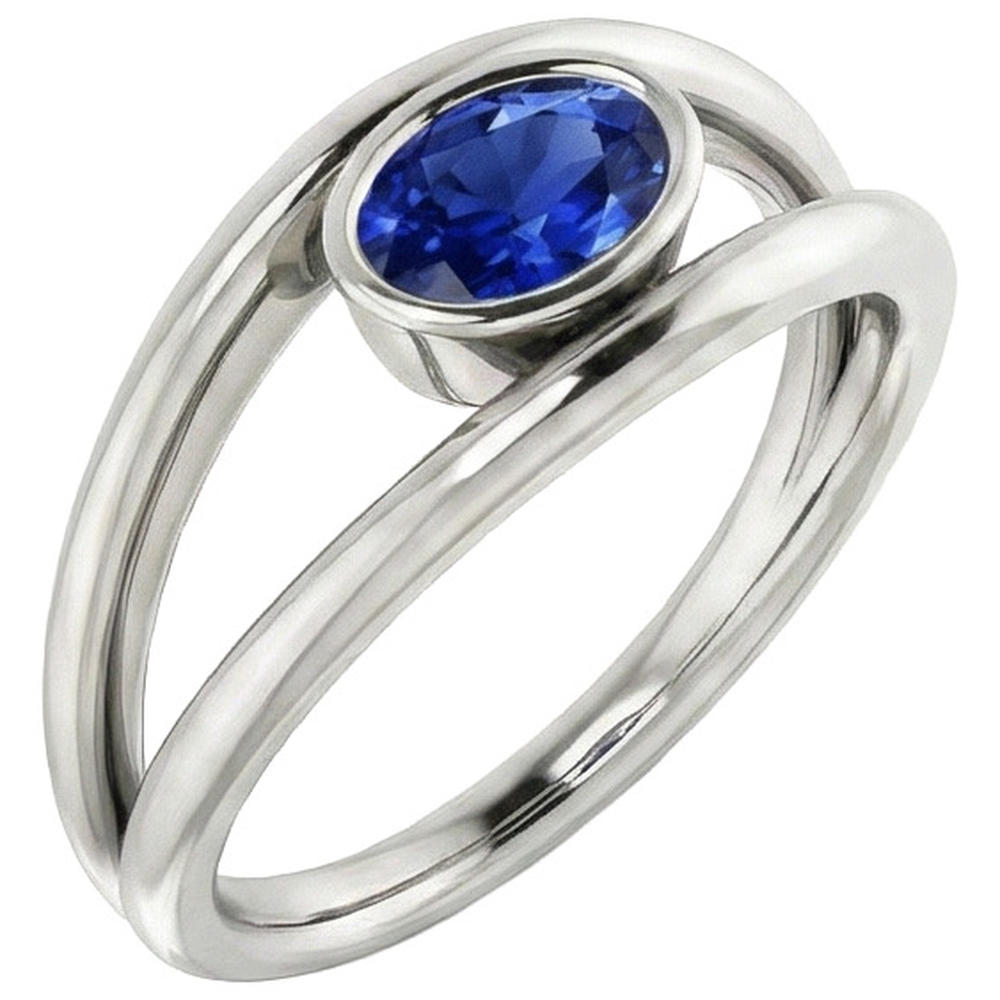 echter oval diamant 2Karat ring Detailansicht
