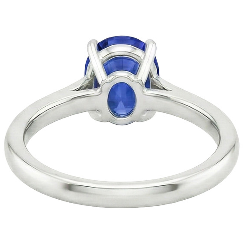 echter oval diamant 3Karat ring Draufsicht