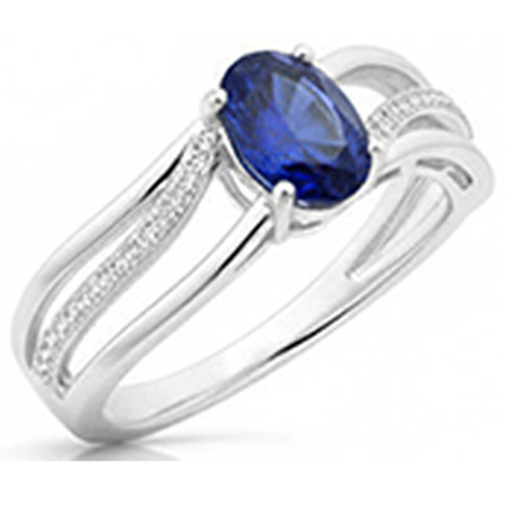 echter oval diamant 3Karat ring Seitenansicht