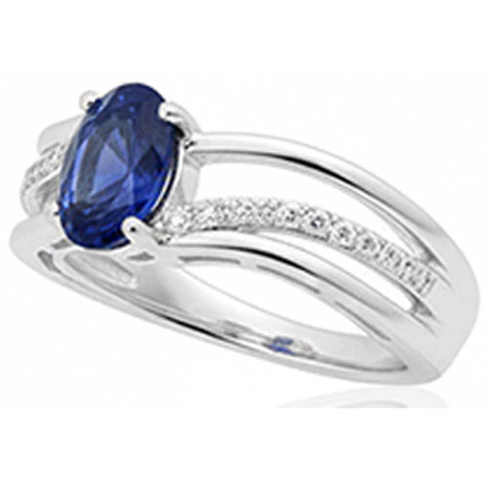 echter oval diamant 3Karat ring Detailansicht