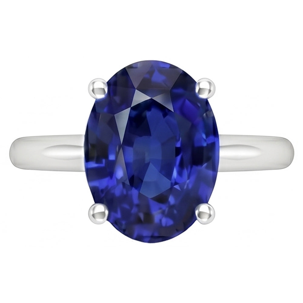 echter oval diamant 14Karat ring Seitenansicht