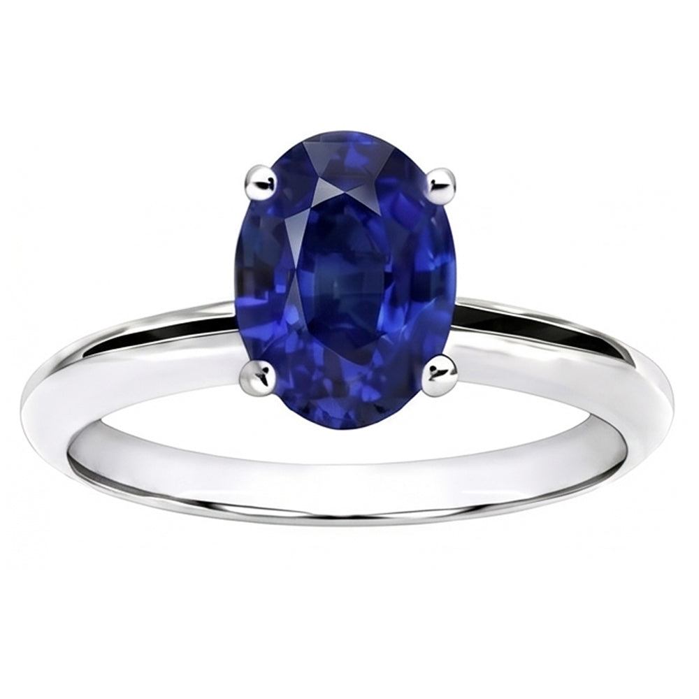 echter oval diamant 14Karat ring Draufsicht
