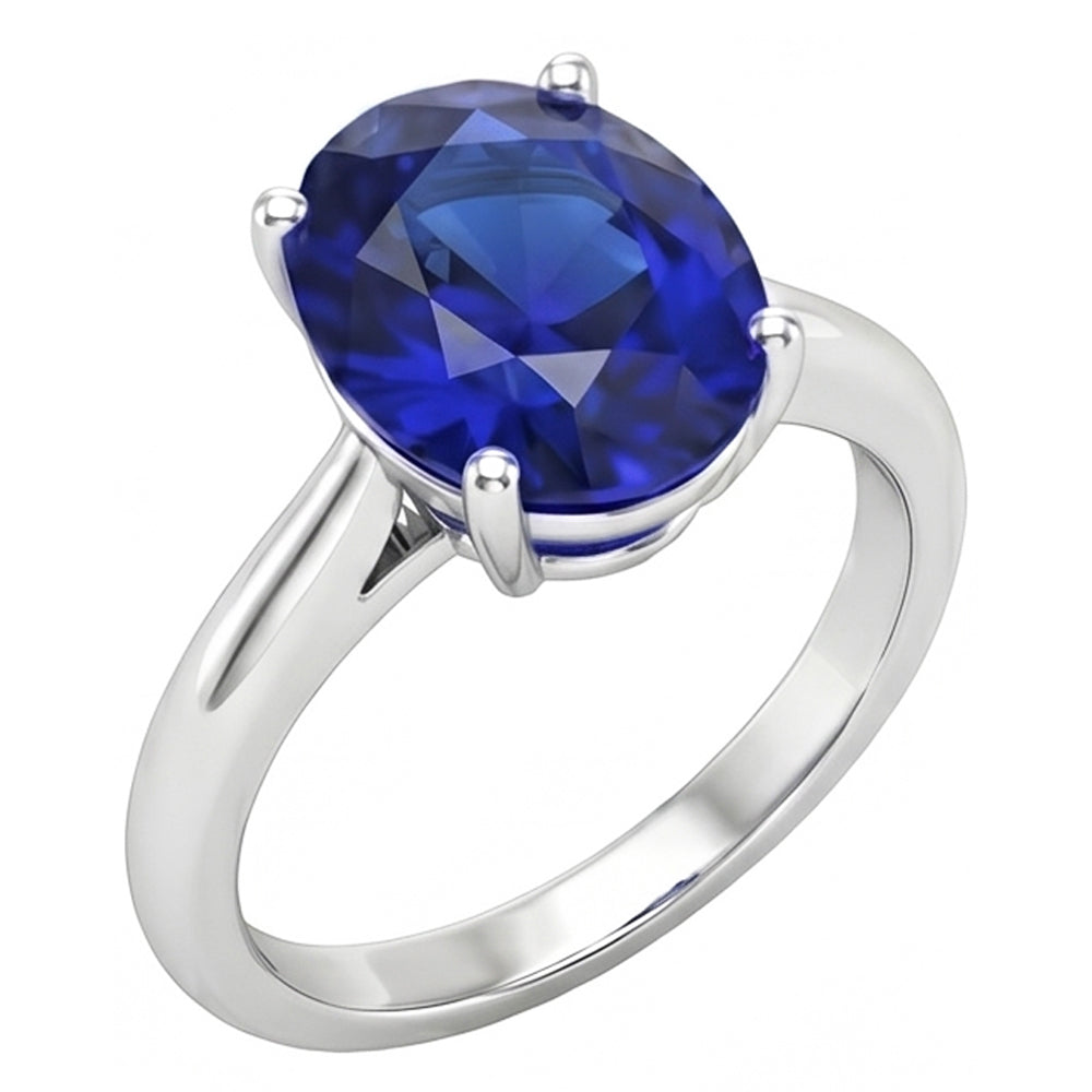 echter oval diamant 14Karat ring Vorderansicht