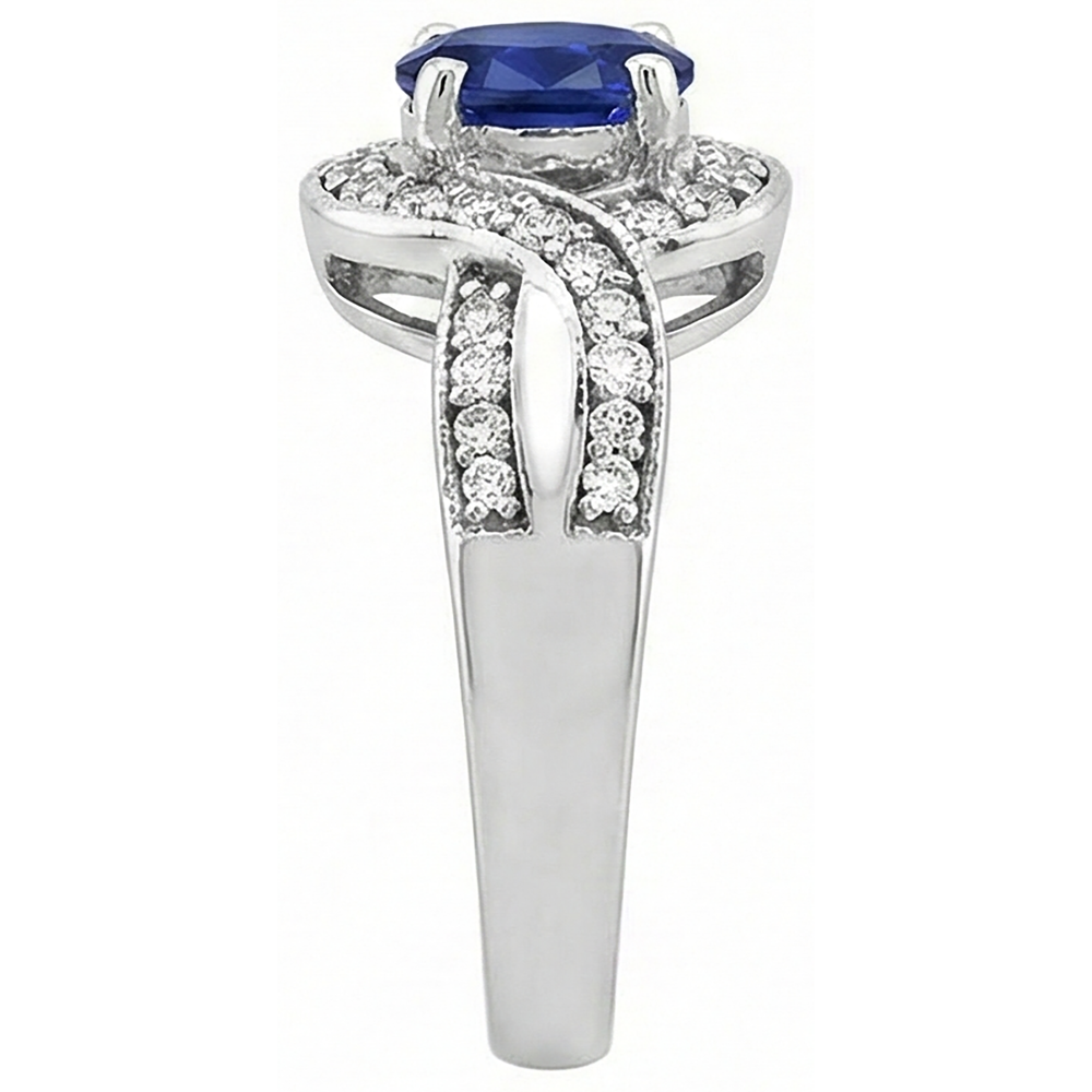 echter oval tansanit 2.50Karat ring auf Weiß