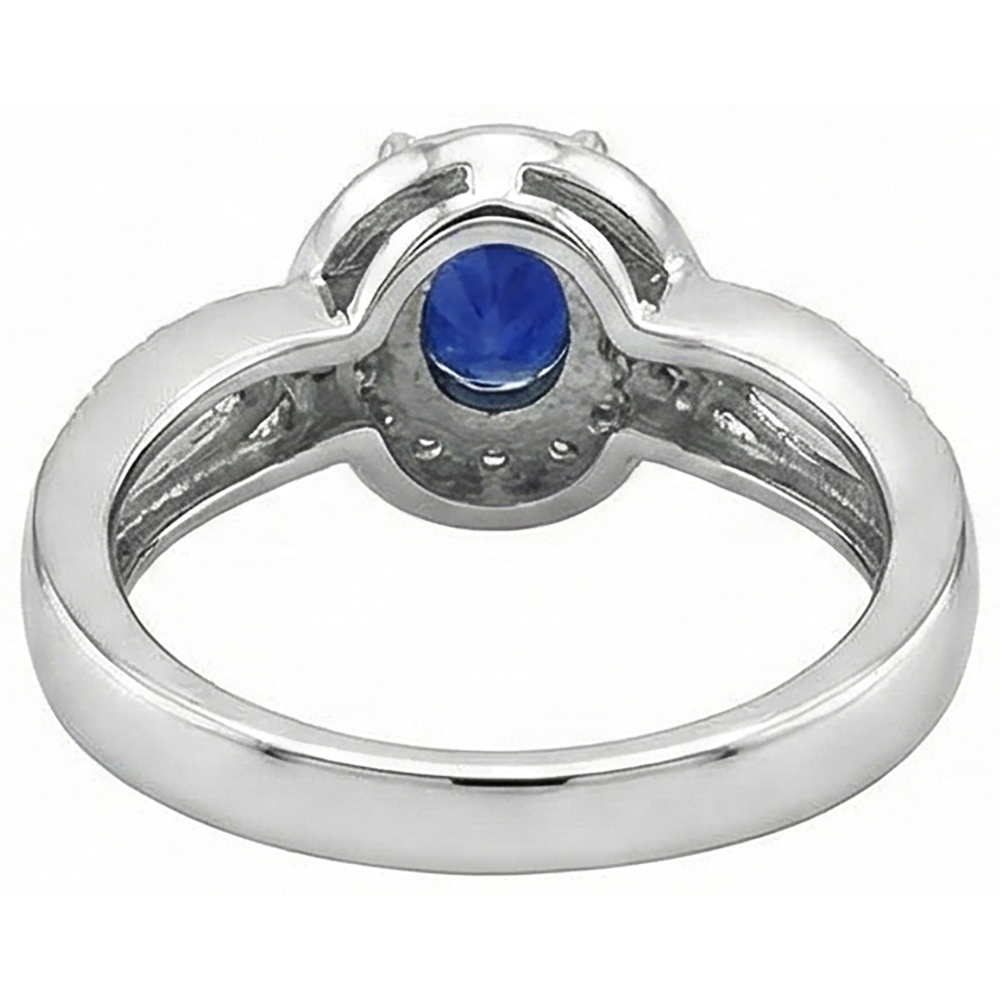 echter oval tansanit 2.50Karat ring mit Diamantbesatz
