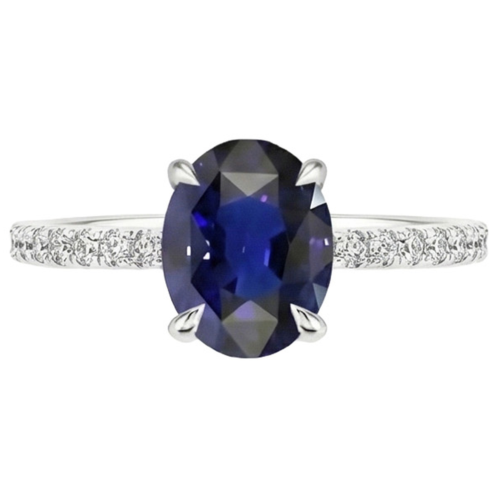 echter oval diamant 6Karat ring Detailansicht