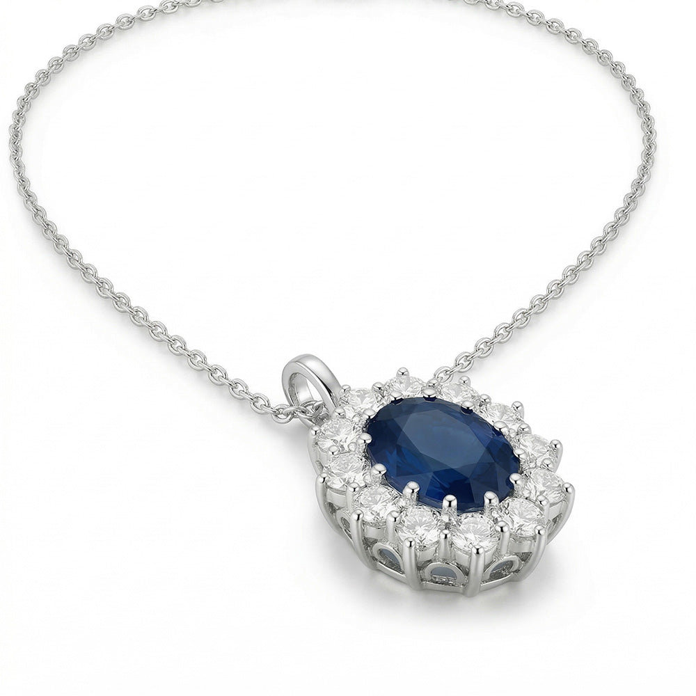 echter oval diamant 2.70Karat anhänger Detailansicht