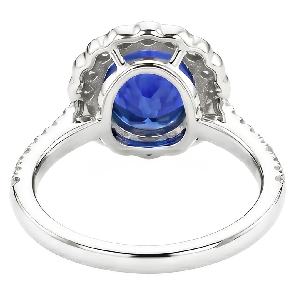 echter oval diamant 4.30Karat ring Profilansicht