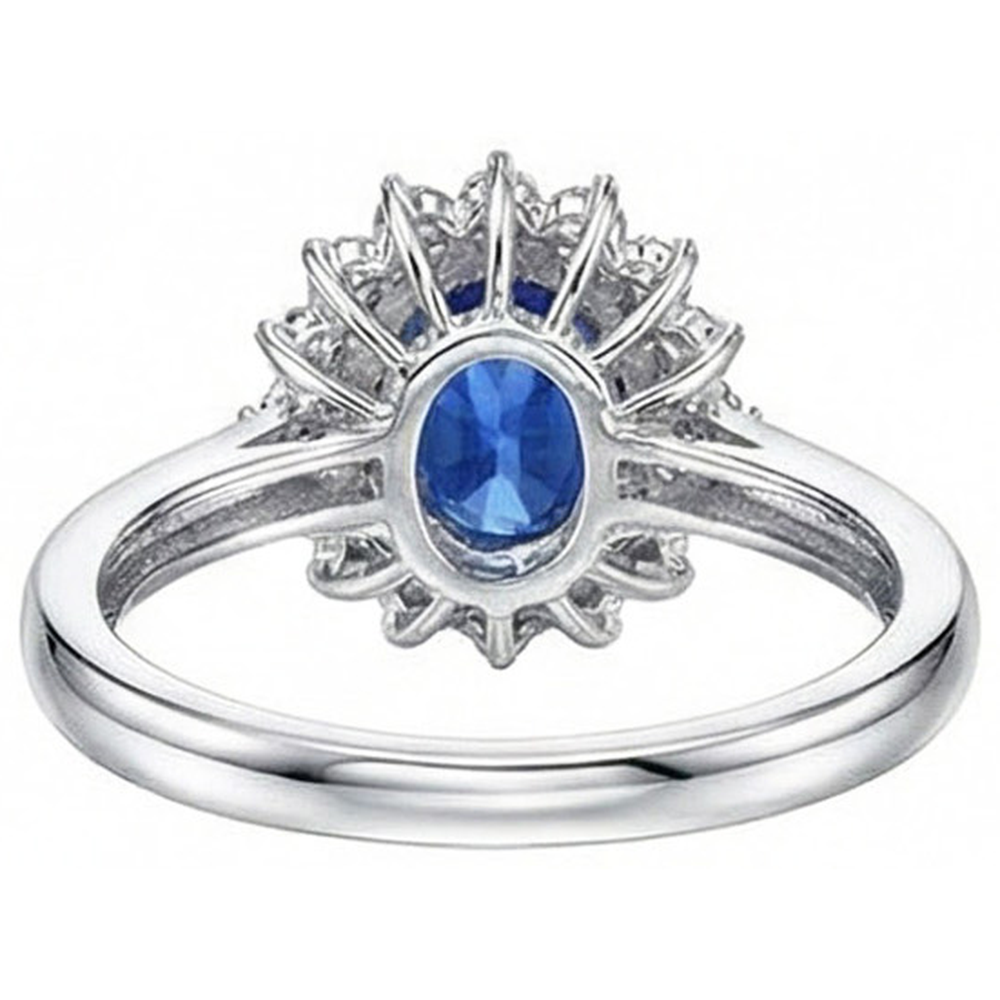 echter oval diamant 4Karat ring auf Weiß