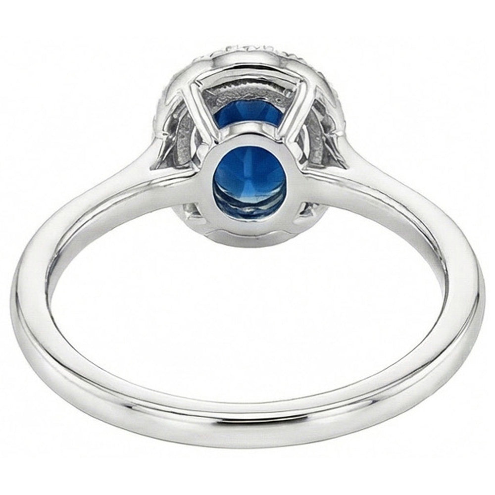 echter oval diamant 2.50Karat ring auf Weiß
