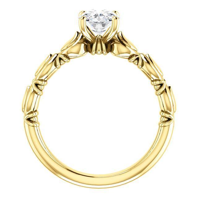 Ovaler Echt Diamant-Jubiläums-Solitärring 1,50 Karat Gelbgold 14K