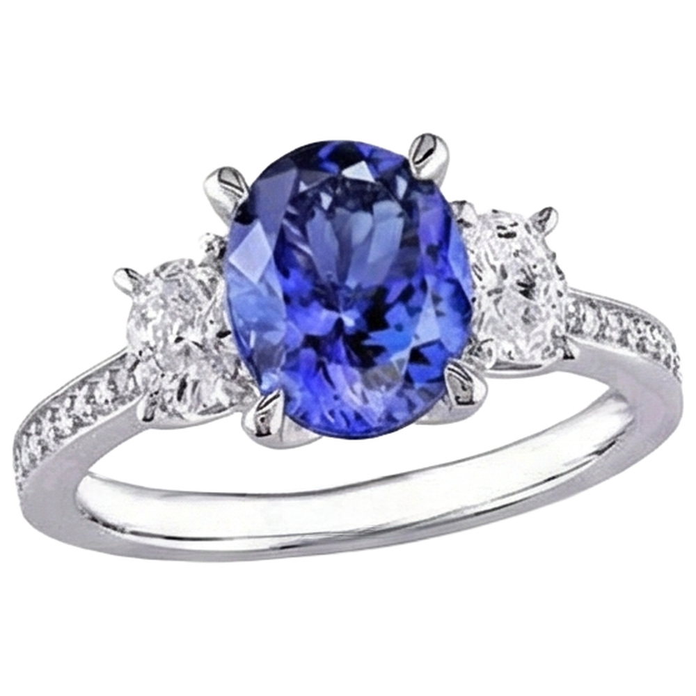 echter oval diamant 4.50Karat ring Detailansicht