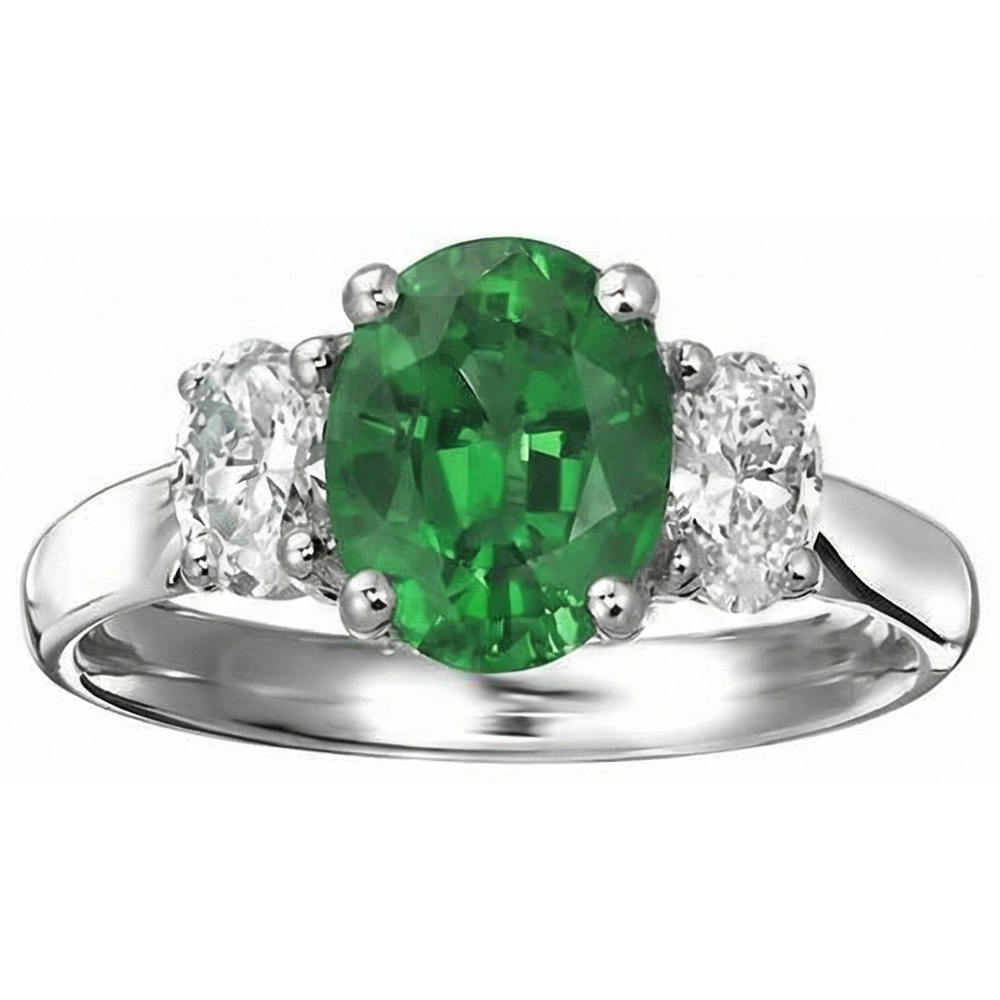 echter oval diamant 6.50Karat ring Seitenansicht