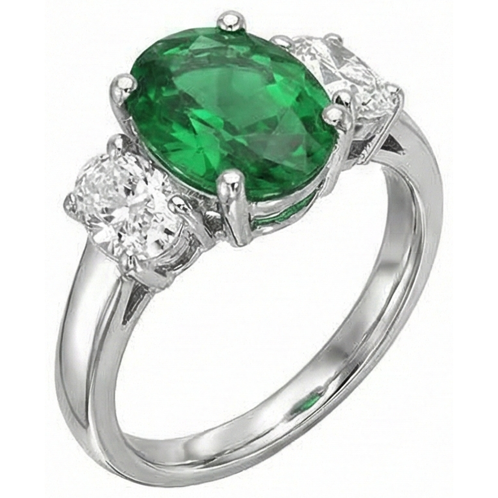 echter oval diamant 6.50Karat ring Detailansicht