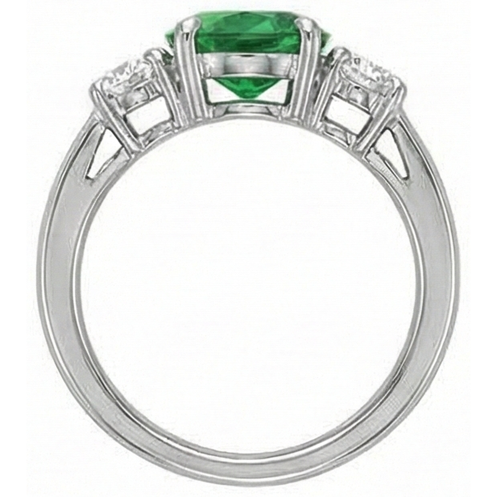 echter oval diamant 6.50Karat ring Profilansicht